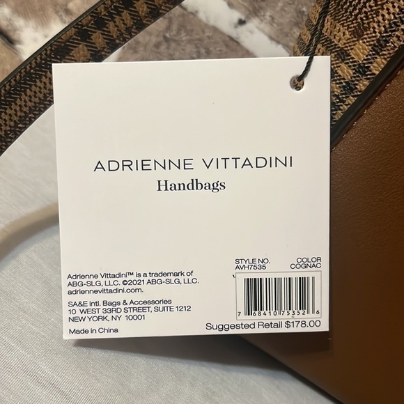 Adrienne Vittadini Wall Street Style Crossbody Handbag - Picture 9 of 11